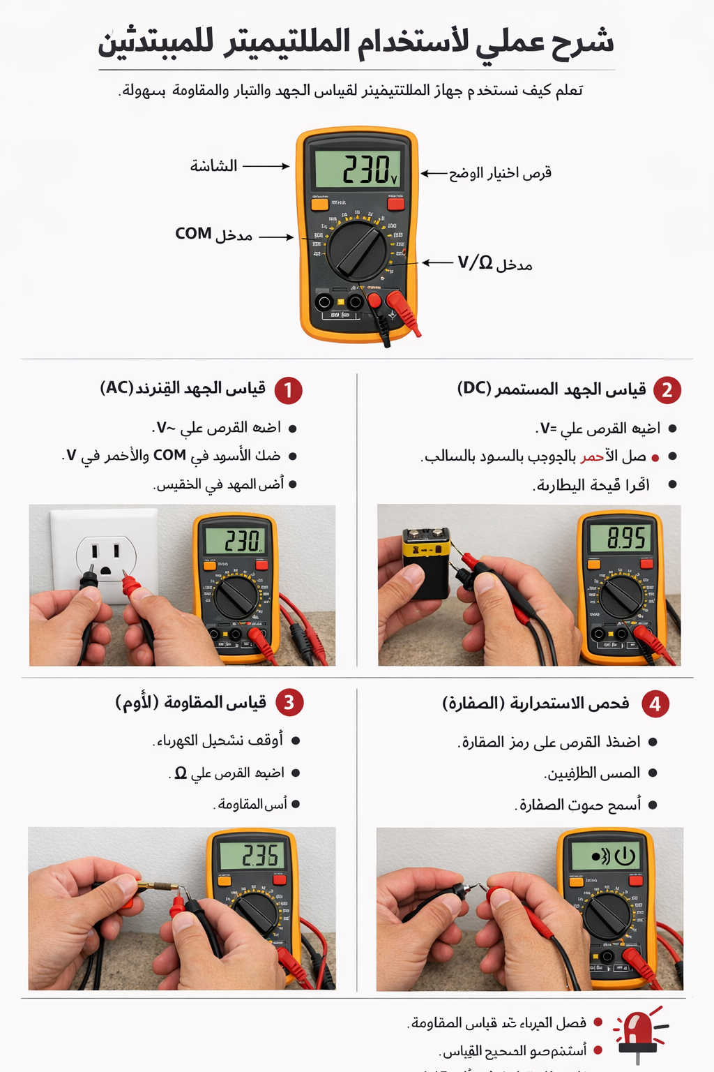 شرح عملي لاستخدام الملتيميتر للمبتدئين .:: مفيد جدا ::.