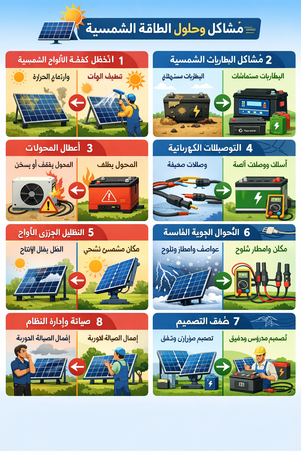 مشاكل الطاقة الشمسية وحلولها العملية 2 مشاكل الطاقة الشمسية وحلولها العملية 2